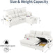 81-Inch L-Shaped CornerStorageUnit Deluxe Sectional SofaBed