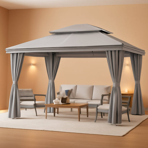 Durable Outdoor Gazebo 10x13 Ft Weatherproof Roofs