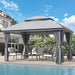 Durable Outdoor Gazebo 10x13 Ft Weatherproof Roofs