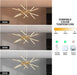 Gold Finish 12 Light LED Dimmable PendantLightFixture