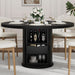 47" round Dining Table for 4-6, Modern Farmhouse Kitchen Table
