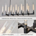 Black Farmhouse Dining Room Linear Chandelier Fixture