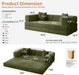 Emerald 78.8 Inches Transformable Sleeper Couch Bed