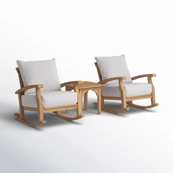 Summerton Teak 2 - Person Patio Conversation Sets with Cushions