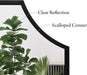 Black Scalloped Wall Mirror 30x40Inch Aluminium Frame