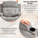 CAMMOV 67" Manual Loveseat Recliner Sofa, Wall-Hugger 2 Seat Reclining Loveseat Couches with 2 Concealed Cup Holders, Hidden Storage, Chenille Fabric Reclinable Sofa for Living Room, Light Grey