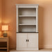 Palladia Book Shelf, Bookshelf with Storage, Library Bookcase with Doors and Adjustable Shelves, in Glacier Oak Finish