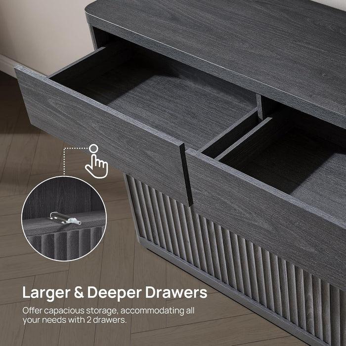 Buffet Cabinet with Storage - Storage Cabinet with Doors & Shelves | Accent Credenza Buffet Table with 2 Drawer Buffets & Sideboards for Living Room Dining Room Kitchen Entryway Office