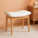 Vanity Stool with Saddle Cushion, 18 Inch Makeup Vanity Chair for Living Room, Morden Foot Stool Ottoman Piano Bench,Small Upholstered Bench for Bedroom, Beige