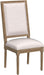 French Country Dining Chairs Set of 2, Upholstered Dining Room Chairs with Back Farmhouse Kitchen Chairs for Living Room, Kitchen, Restaurant (Beige-Square)