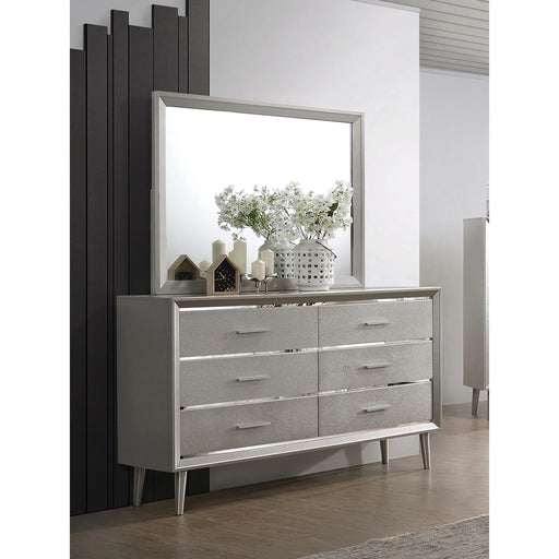 Ramon Dresser Mirror Metallic Sterling