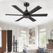 42 Inch Black Ceiling Fan without Light, Bedroom Ceiling Fan No Light, 6 Blades, Quiet Reversible DC Motor, 6-Speeds, Small Ceiling Fan for Bedroom, Living Room, Patio, Indoor/Outdoor Use