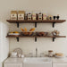 48" Floating Folding Shelves, Set of 2, Wall Mount, Solid Wood Shelf