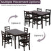 Kitchen Table Set 5 Piece Dining Table Set Sturdy Wooden Square Table and Chair Breakfast Table Set for 4 Person, Small Dining Room Table Set for Restaurant Home Kitchen Living Room, Brown