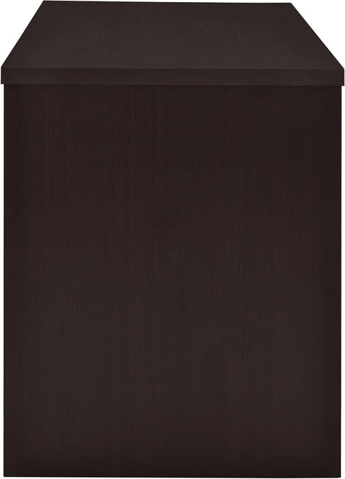 Home Furnishings - Irving - Engineered Wood - 47-Inch 2-Drawer Computer Desk with File Cabinet, Rectangular Desk with Smooth Top, and Plastic Glides - Home Office - Cappuccino - 800109