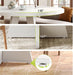 round Dining Table for 4-6 People, 47 Inches White Circle Dinner Kitchen Dining Room Table with Wooden Pedestal Base for Kitchen, Living Room
