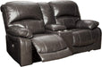 Faux Suede Recliner Loveseat - Dark Gray