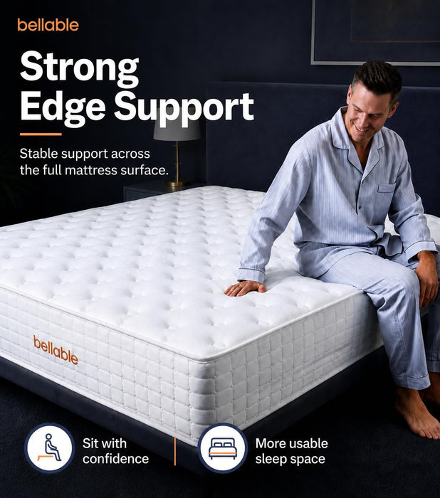 Full XL Mattress, 14 Inch Hybrid Full Mattress in a Box with Cooling Gel Memory Foam & Pocket Springs, Medium Firm for Pressure Relief, Motion Isolation, Back Neck Pain Relief, 54X80 Mattress