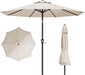 10FT Patio Umbrella, Outdoor Umbrella with Push Button Tilt and Crank, 8 Sturdy Ribs, UV Protection & Waterproof Market Umbrella for Pool, Backyard, Beach,Deck