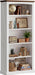 Farmhouse Bookcase 70 Inches Tall White TwoToneFinish
