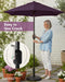 6 Ft Outdoor Patio Umbrella - Dark Purple Market Umbrella, Easy