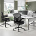 Ergonomic Office Chair, Flip-Up Armrest, Mesh Back PU Leather Seat