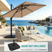 Cantilever Patio Umbrella with Solor Lights