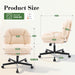 Criss Cross Chair, Cross Legged Office Chair with Wheels, Beige