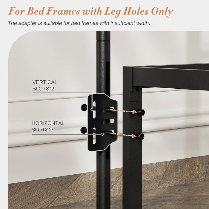 Metal King Size Headboard Only, Adjustable Height, Steel King Headboard with Bed Frame Brackets Adapter, Farmhouse Victorian Style, Easy Assembly, Black