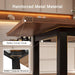 Extendable Dining Table for 4-6, 63" Modern Kitchen Table, Farmhouse Dining Room Tables for Dining, Kitchen, Office, Living Room, Rectangular Wooden Tables, Space Saving (Walnut)