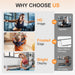 Home Gym Mirror, 48"X24" Each, 3-Pack Frameless Wall Mounted Mirrors with Glass Clamps & 2 Aluminum Rail, Large Body Mirror for Home Gym, Yoga Studio, Bedroom, Silver Tempered Glass