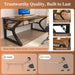 Computer Desk, 47 X 20 Inch Computer Desk, Office Desk W/Storage, Large Legroom, Sturdy Metal Frame, Home Office Desks for Gaming Study Writing Work, Waterproof, Scratch-Resistant, Rustic Brown