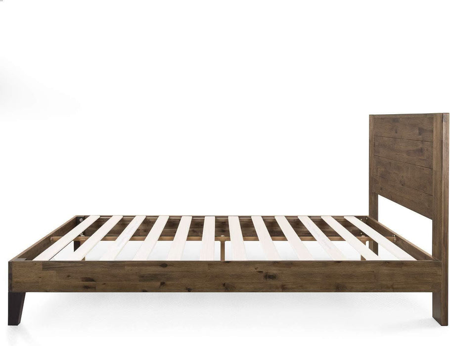 Tonja Wood Platform Bed Frame with Headboard, Mattress Foundation with Wood Slat Support, No Box Spring Needed, Easy Assembly, Queen