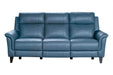 Kester Power Reclining Sofa W/Power Head Rests, Masen Bluegray