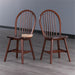 Windsor 2-Piece Chair Set, Solid Wood, Walnut Finish