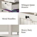 Executive Desk, Farmhouse Computer Desk with Drawers & Cabinet, Home Office Desk for Work Study Writing Workspace (Antique White, 45")