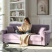 Deluxe Velvet 83 Inches Luxury Loveseat PurpleShade