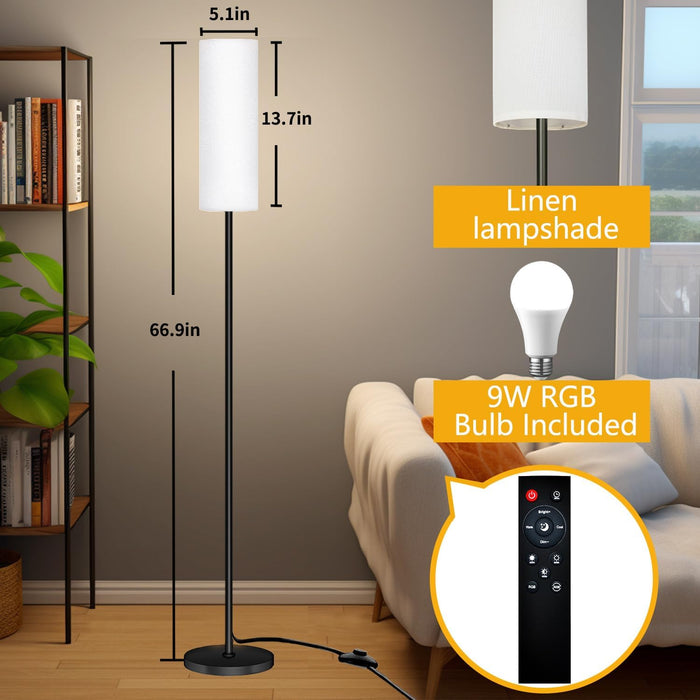 Smart LED 67InchTall FloorLamp With AppControl RGB