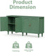 63" Sideboard Buffet Cabinet, Mid Century Modern Credenza Storage Cabinet with Carved Handle & Adjustable Shelves, Buffet Table Kitchen Coffee Bar for Living Room Dining Room - Green