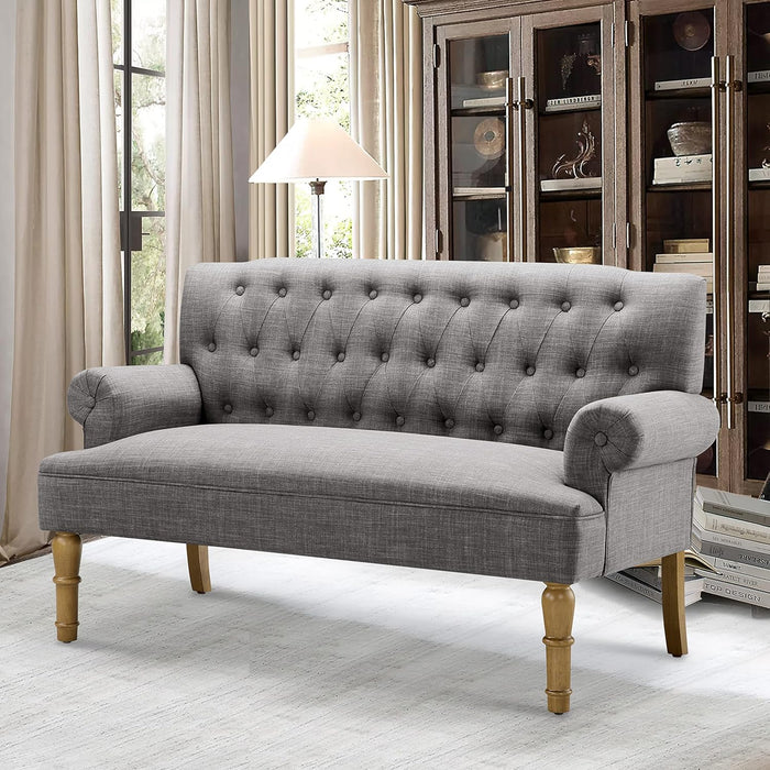 Dove Gray Loveseat Sofa for Living Room