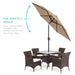 7.5Ft Heavy-Duty Outdoor Market Patio Umbrella W/ Push Button Tilt, Easy Crank, Tan