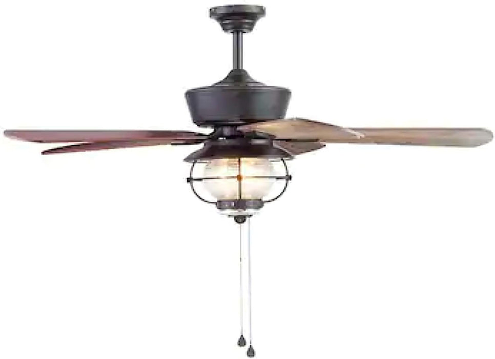 Modern 52 Inch Matte Bronze Led Indoor Ceiling Fan