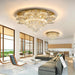 Modern Chandelier Living Room Glam Chandeliers Ceiling Light Fixture Remote Dimmable Lights 32 Inches Luxury Crystal Gold Light