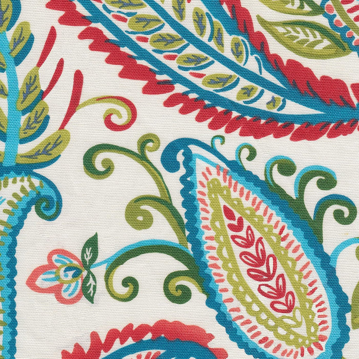 Home Decor | Upholstered round Storage Ottoman | Ottoman with Storage for Living Room & Bedroom, Bold Paisley