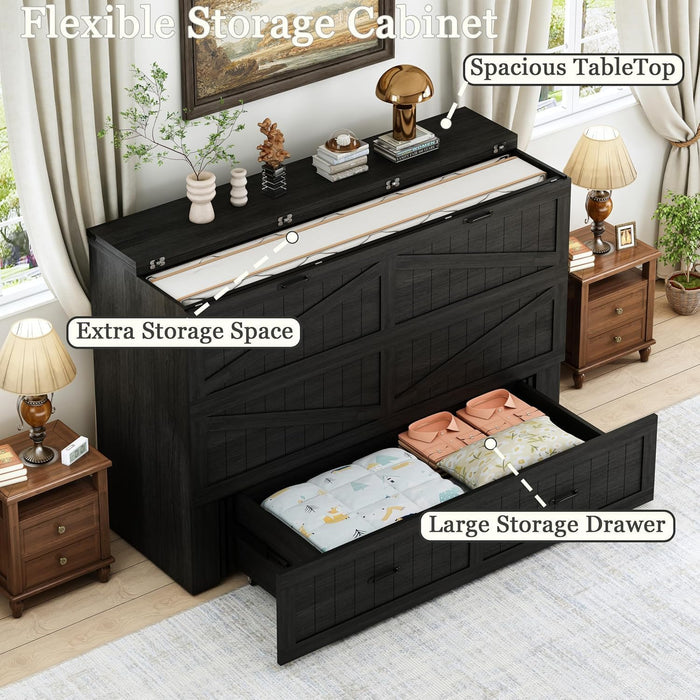 Queen Size Murphy Bed With IntegratedChargingStation