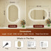 24X40 Inch Oval Gold Framed LED Bathroom Mirror with Lights, Wall-Mounted Mirror with Anti-Fog, 3 Color Temperature, Dimmable Brightness, Waterproof, Tempered Glass, Frontlit & Backlit