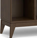 Harper 52" Tall Solid Wood 9-Cube Bookcase in Walnut Brown | Mid-Century Modern Cube Organizer with Angled Frame and Tapered Legs for Living Room or Office; Bookshelf, Shelving Unit.