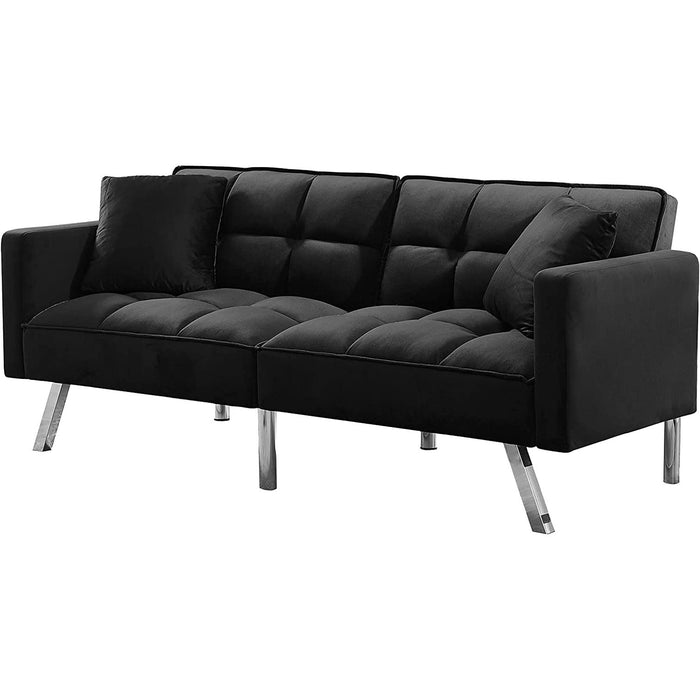 Adjustable Loveseat Sofa Bed with Metal Legs