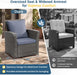 4 Piece Outdoor Wicker Patio Furniture Set for All Weather