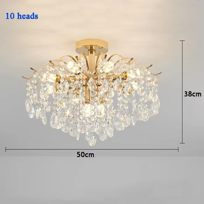 Modern Crystal LED Lights Chandelier for Living Room Decor Bedroom Ceiling Lamp Hanging Light Fixture Home Decoration Luxury